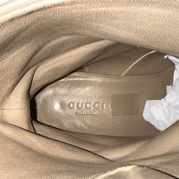 Gucci Beige Guccissima Taupe Suede Quercy Flat Buckle Boots Size 36.5 | US 6.5 - Picture 10 of 16